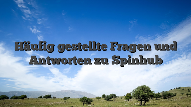 Häufig gestellte Fragen und Antworten zu Spinhub