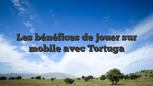 Les bénéfices de jouer sur mobile avec Tortuga