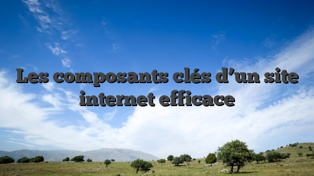 Les composants clés d’un site internet efficace
