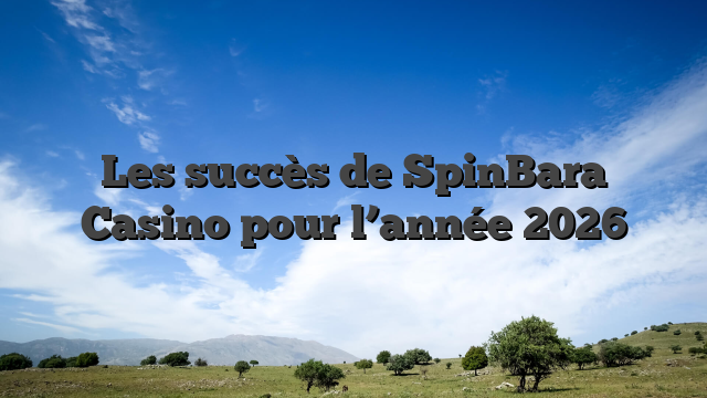 Les succès de SpinBara Casino pour l’année 2026
