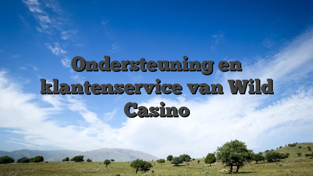 Ondersteuning en klantenservice van Wild Casino