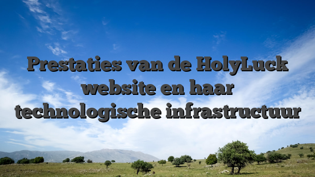 Prestaties van de HolyLuck website en haar technologische infrastructuur