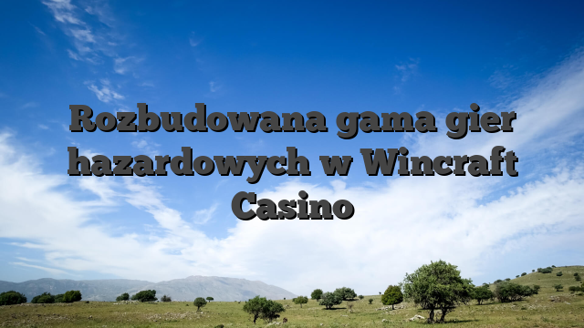 Rozbudowana gama gier hazardowych w Wincraft Casino