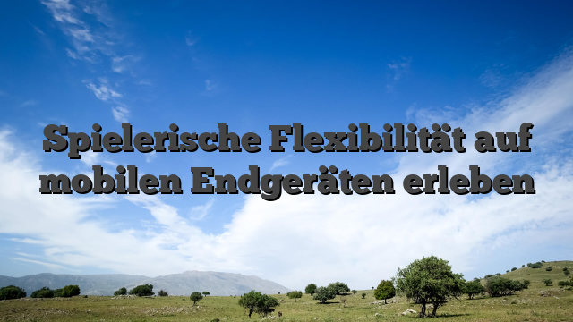 Spielerische Flexibilität auf mobilen Endgeräten erleben