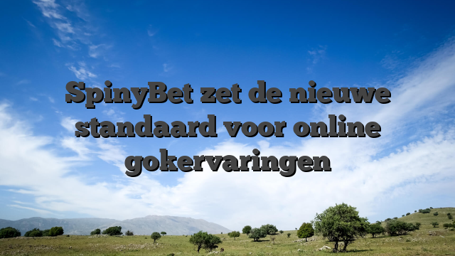 SpinyBet zet de nieuwe standaard voor online gokervaringen