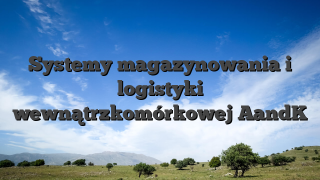 Systemy magazynowania i logistyki wewnątrzkomórkowej AandK