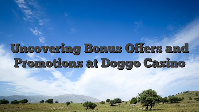 Uncovering Bonus Offers and Promotions at Doggo Casino