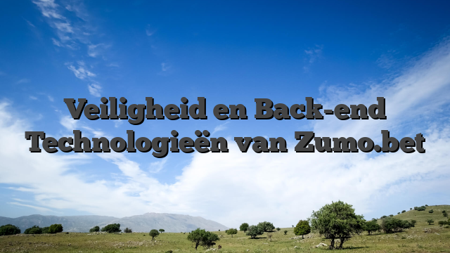Veiligheid en Back-end Technologieën van Zumo.bet