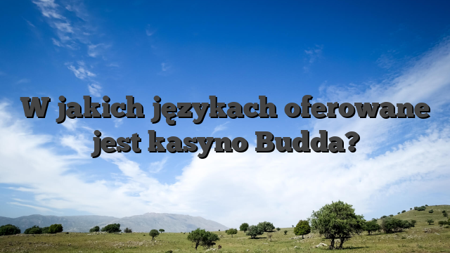 W jakich językach oferowane jest kasyno Budda?