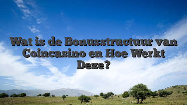 Wat is de Bonusstructuur van Coincasino en Hoe Werkt Deze?