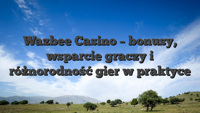 Wazbee Casino – bonusy, wsparcie graczy i różnorodność gier w praktyce