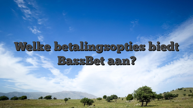 Welke betalingsopties biedt BassBet aan?