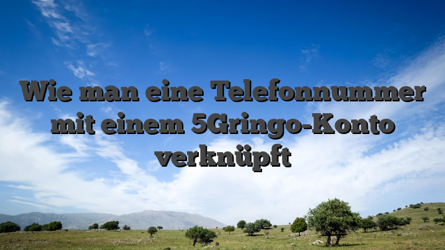 Wie man eine Telefonnummer mit einem 5Gringo-Konto verknüpft