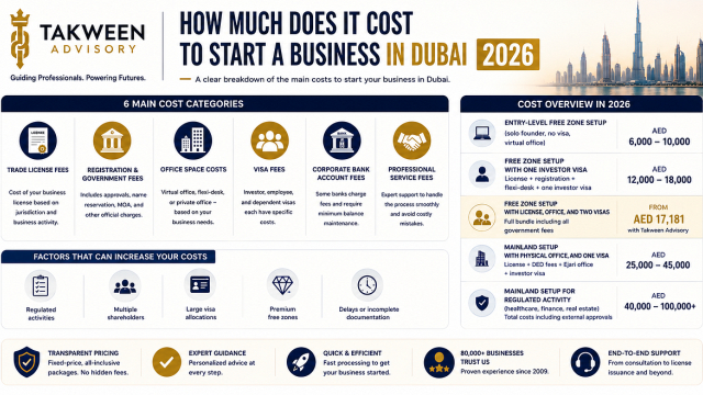 How Much Does It Cost to Start a Business in Dubai in 2026?