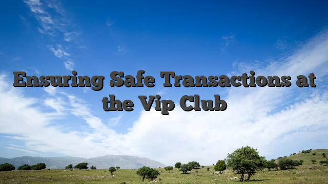 Ensuring Safe Transactions at the Vip Club
