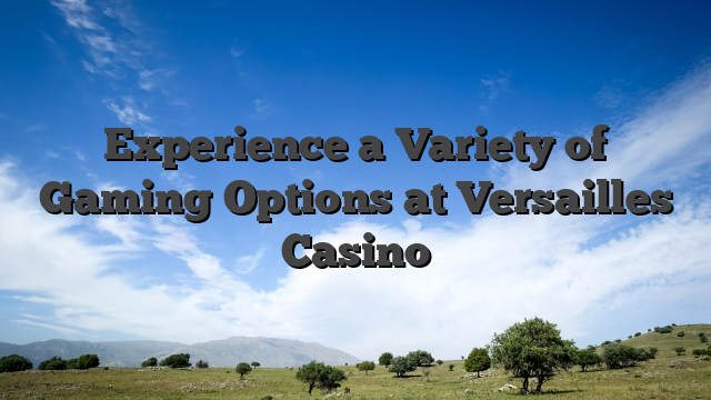 Experience a Variety of Gaming Options at Versailles Casino