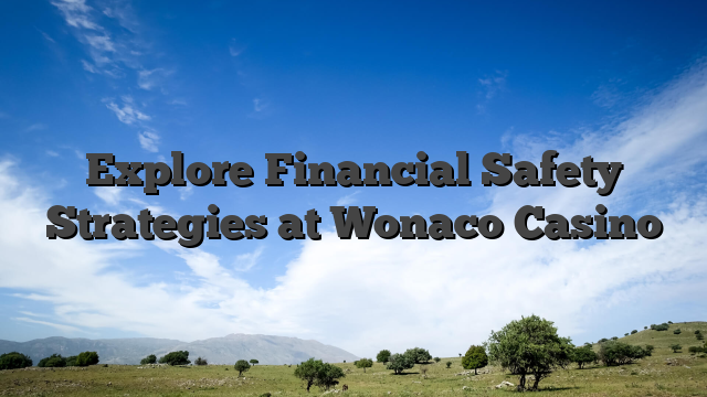 Explore Financial Safety Strategies at Wonaco Casino
