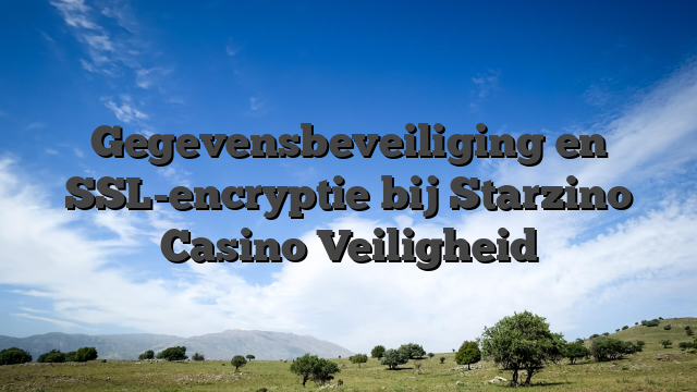 Gegevensbeveiliging en SSL-encryptie bij Starzino Casino Veiligheid
