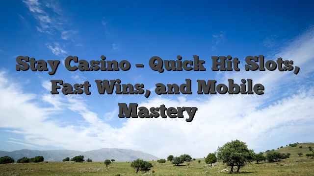 Stay Casino – Quick‑Hit Slots, Fast Wins, and Mobile Mastery