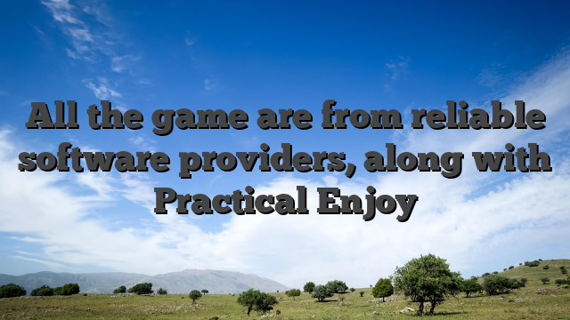 All the game are from reliable software providers, along with Practical Enjoy