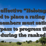 An effective “Holotag” is needed to place a rating target one members must satisfy or surpass to progress then during the ranked
