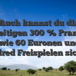 Auch kannst du dir diesseitigen 300 % Pramie so weit wie 60 Euronen und one hundred Freispielen sichern