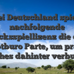 Bei Deutschland spielt nachfolgende Glucksspiellizenz die eine hauptburo Parte, um prazise welches dahinter verburgen