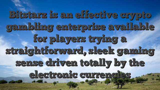 Bitstarz is an effective crypto gambling enterprise available for players trying a straightforward, sleek gaming sense driven totally by the electronic currencies