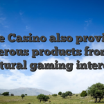 Cafe Casino also provides numerous products from the natural gaming interest