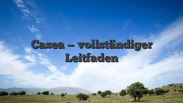 Casea — vollständiger Leitfaden