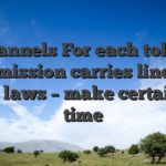 Channels For each token admission carries line of target laws – make certain real time