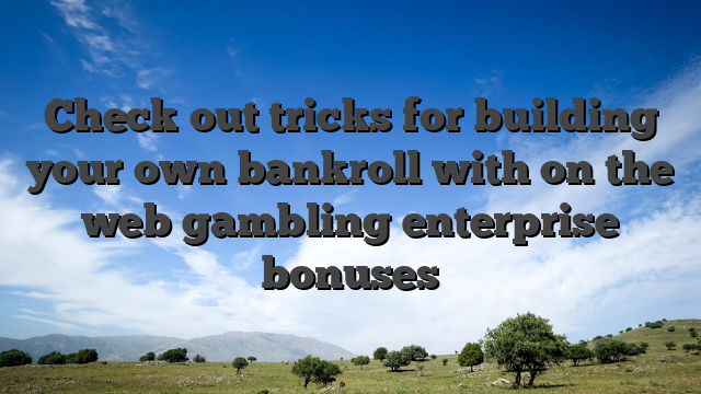 Check out tricks for building your own bankroll with on the web gambling enterprise bonuses