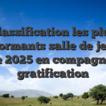 Classification les plus performants salle de jeu en ligne 2025 en compagnie de gratification