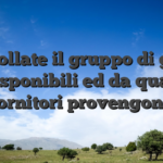Controllate il gruppo di giochi disponibili ed da quali fornitori provengono