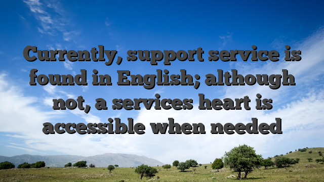 Currently, support service is found in English; although not, a services heart is accessible when needed