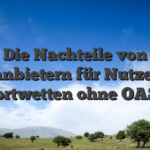 Die Nachteile von Wettanbietern für Nutzer von Sportwetten ohne OASIS
