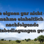 Diese eignen gar nicht ohne ausnahme einheitlich pro nachfolgende Umsatzbedingungen gewertet