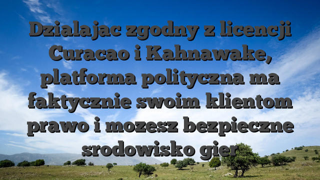 Dzialajac zgodny z licencji Curacao i Kahnawake, platforma polityczna ma faktycznie swoim klientom prawo i mozesz bezpieczne srodowisko gier