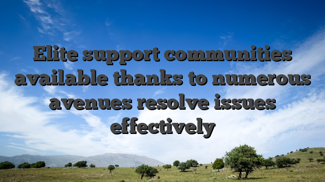 Elite support communities available thanks to numerous avenues resolve issues effectively