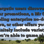 Energetic users discovered regular promotions, a Mr Choice Gambling enterprise no-deposit extra, or other offers you to definitely include variety so you’re able to game play
