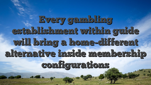 Every gambling establishment within guide will bring a home-different alternative inside membership configurations