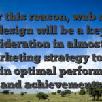 For this reason, web site design will be a key consideration in almost any marketing strategy to be certain optimal performance and achievements