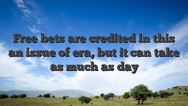 Free bets are credited in this an issue of era, but it can take as much as day