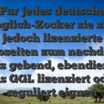 Fur jedes deutsche Moglich-Zocker sie sind jedoch lizenzierte Casinoseiten zum nachdenken anlass gebend, ebendiese bei das GGL lizenziert oder reguliert eignen