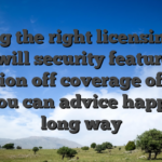 Having the right licensing and you will security features in position off coverage of data and you can advice happens a long way