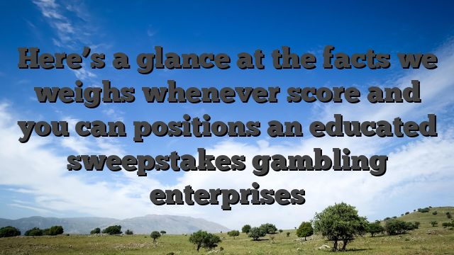 Here’s a glance at the facts we weighs whenever score and you can positions an educated sweepstakes gambling enterprises