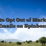 How to Opt Out of Marketing Emails on Spinboss