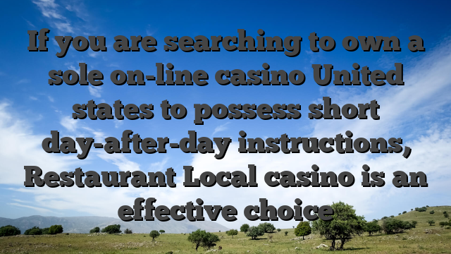 If you are searching to own a sole on-line casino United states to possess short day-after-day instructions, Restaurant Local casino is an effective choice