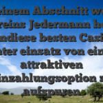 In meinem Abschnitt werden unsereins Jedermann helfen, ebendiese besten Casinos unter einsatz von einer attraktiven Einzahlungsoption zu aufspuren