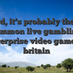 Indeed, it’s probably the most common live gambling enterprise video game in britain